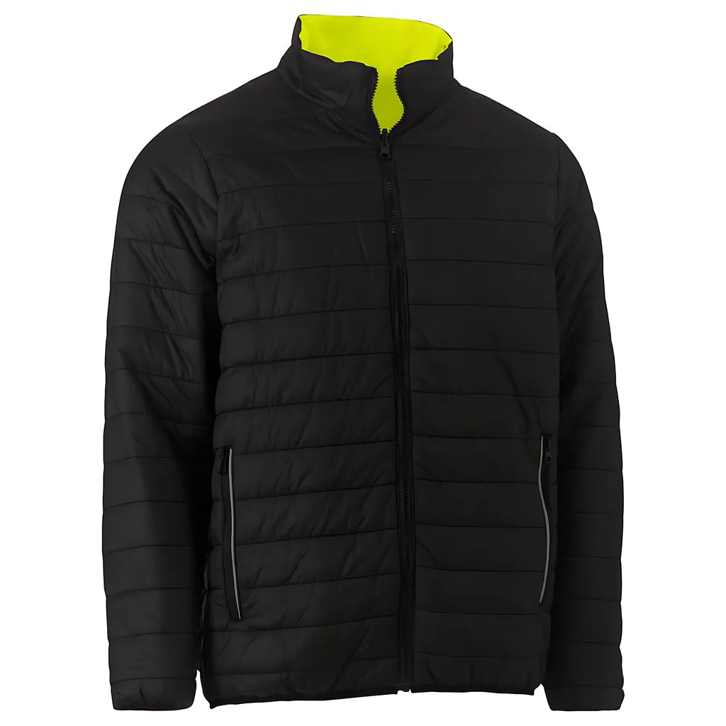 Bisley 333M6350H-Yel/4Xl Ansi Type R Class 3 Reversible Puffer Jacket 333M6350H-YEL4XL-17125