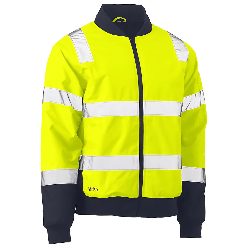 Bisley 333M6730T-Ylnv/M Ansi Type R Class 3 Bomber Jacket With Built-In Padded Lining 333M6730T-YLNVM-17127