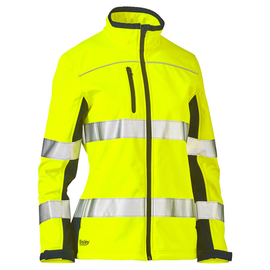 Bisley 333W6059T-YLNV/S ANSI Type R Class 2 Women's Contoured Softshell Jacket
