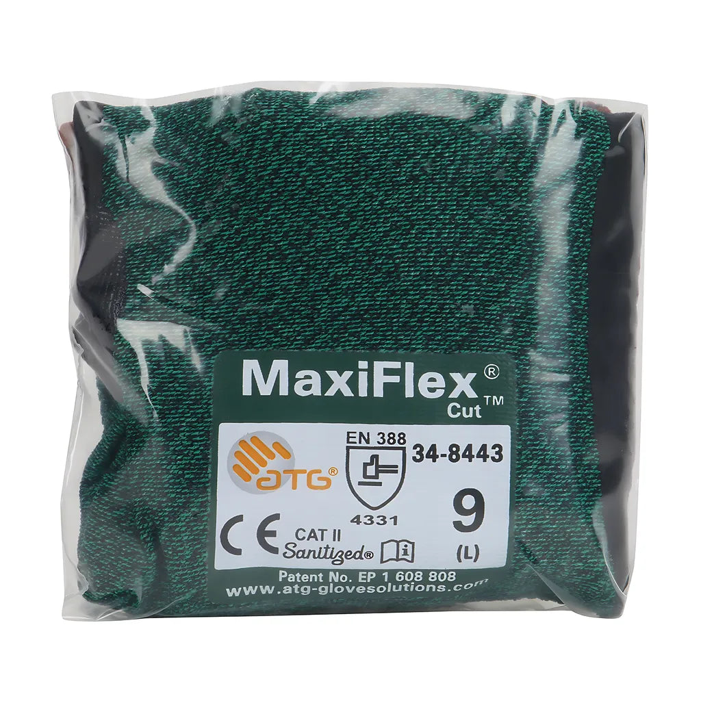 Atg 34-8443V/M Seamless Knit Engineered Yarn Glove With Premium Nitrile Coated Microfoam Grip On Palm & Fingers And Micro Dot Palm - Touchscreen Compatible - Vend-Ready 34-8443VM-17782