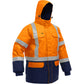 Bisley 343M6450X-ORNV/4X ANSI Type R Class 3 and CSA Z96 Class 2 X-Back Extreme Cold Jacket with Navy Bottom