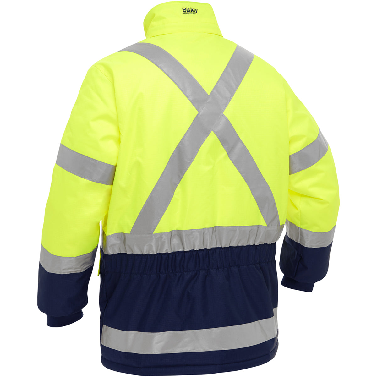 Bisley 343M6450X-YLNV/M ANSI Type R Class 3 and CSA Z96 Class 2 X-Back Extreme Cold Jacket with Navy Bottom