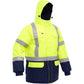 Bisley 343M6450X-YLNV/L ANSI Type R Class 3 and CSA Z96 Class 2 X-Back Extreme Cold Jacket with Navy Bottom