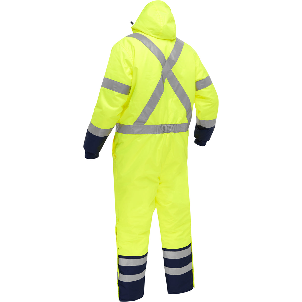 Bisley 344M6453X-YLNV/S ANSI Type R Class 3 Extreme Cold Coverall with X-Back