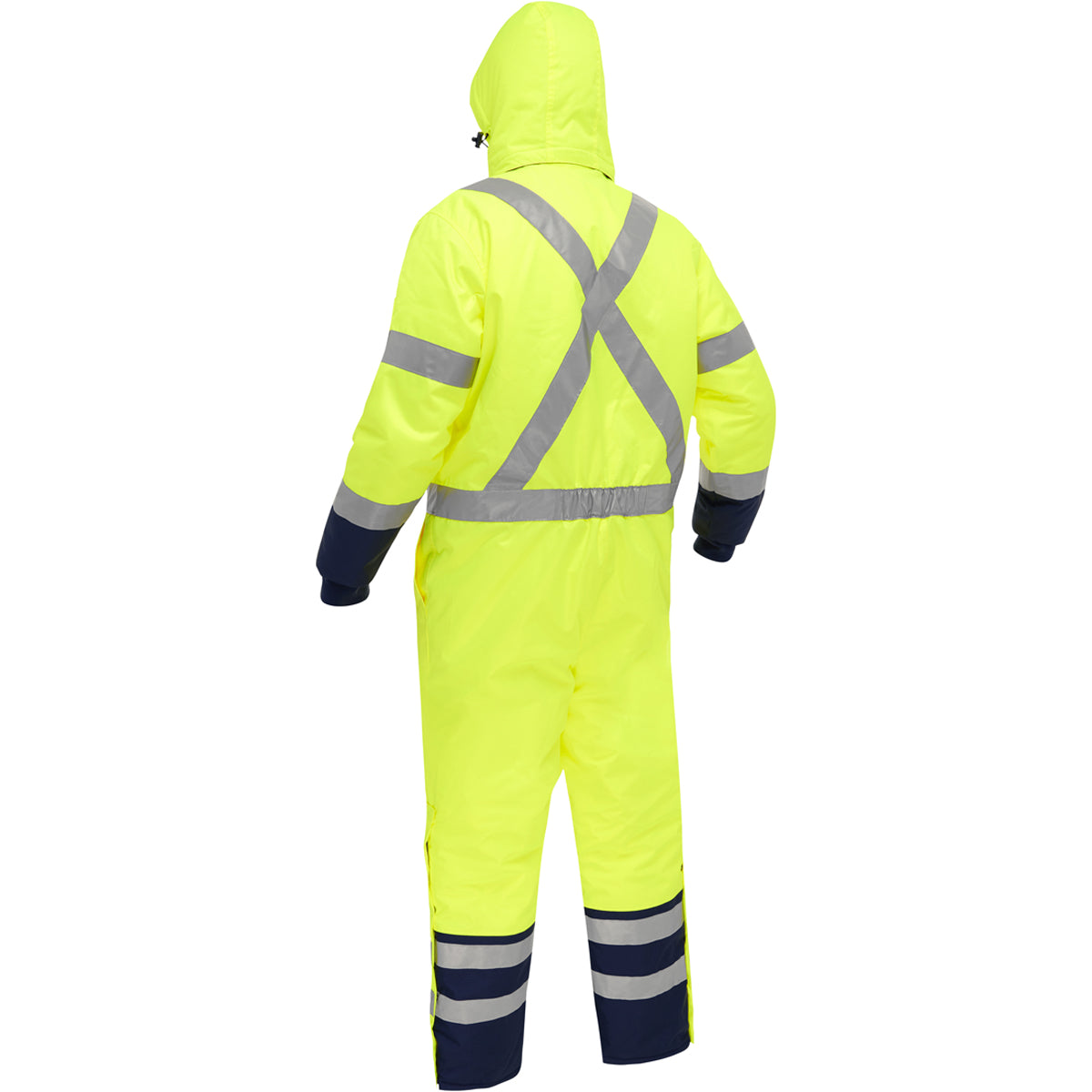 Bisley 344M6453X-YLNV/2X ANSI Type R Class 3 Extreme Cold Coverall with X-Back