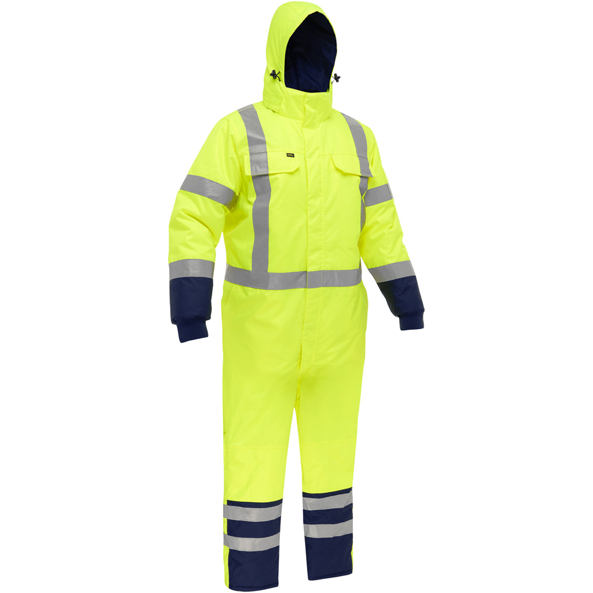 Bisley 344M6453X-YLNV/S ANSI Type R Class 3 Extreme Cold Coverall with X-Back