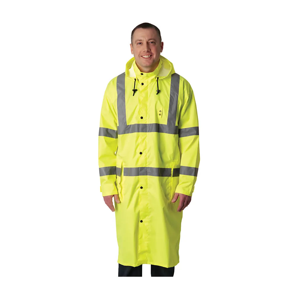 Falcon 353-1048-Ly/5X Ansi Type R Class 3 Value All Purpose 48" Raincoat 353-1048-LY5X-18141