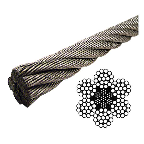 1/2 Galv 6 x19 IWRC EIPS RRL Wire Rope
