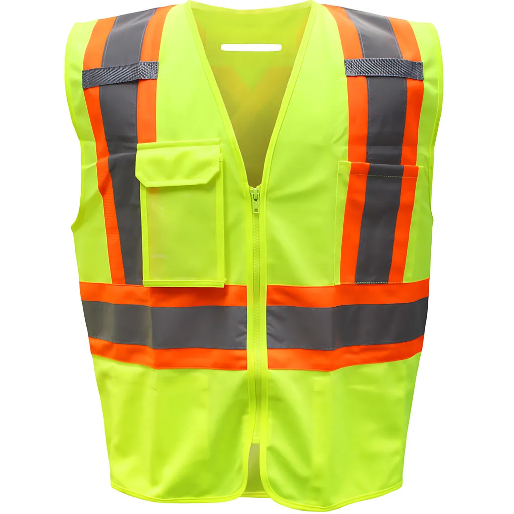 Boss 3Ppn92004X Ansi Type R Class 2 Two-Tone Polyester Vest With "D" Ring Access 3PPN92004X-19375