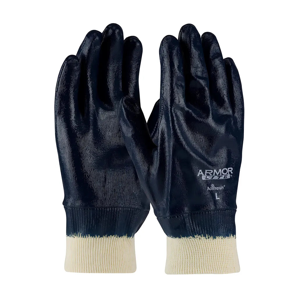 Atg 56-3171/Xs Nitrile Dipped Glove With Interlock Liner And Textured Finish On Full Hand - Knit Wrist 56-3171XS-20507