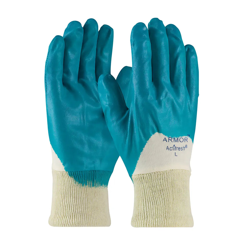 Pip 56-3180/L Nitrile Dipped Glove With Interlock Liner And Smooth Finish On Palm, Fingers & Knuckles - Knit Wrist 56-3180L-20520