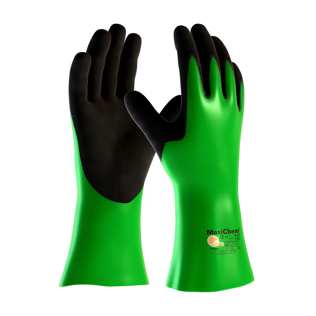 Atg 56-635/M Nitrile Blend Coated Glove With Nylon / Elastane Liner And Non-Slip Grip On Palm & Fingers - 14" 56-635M-20551