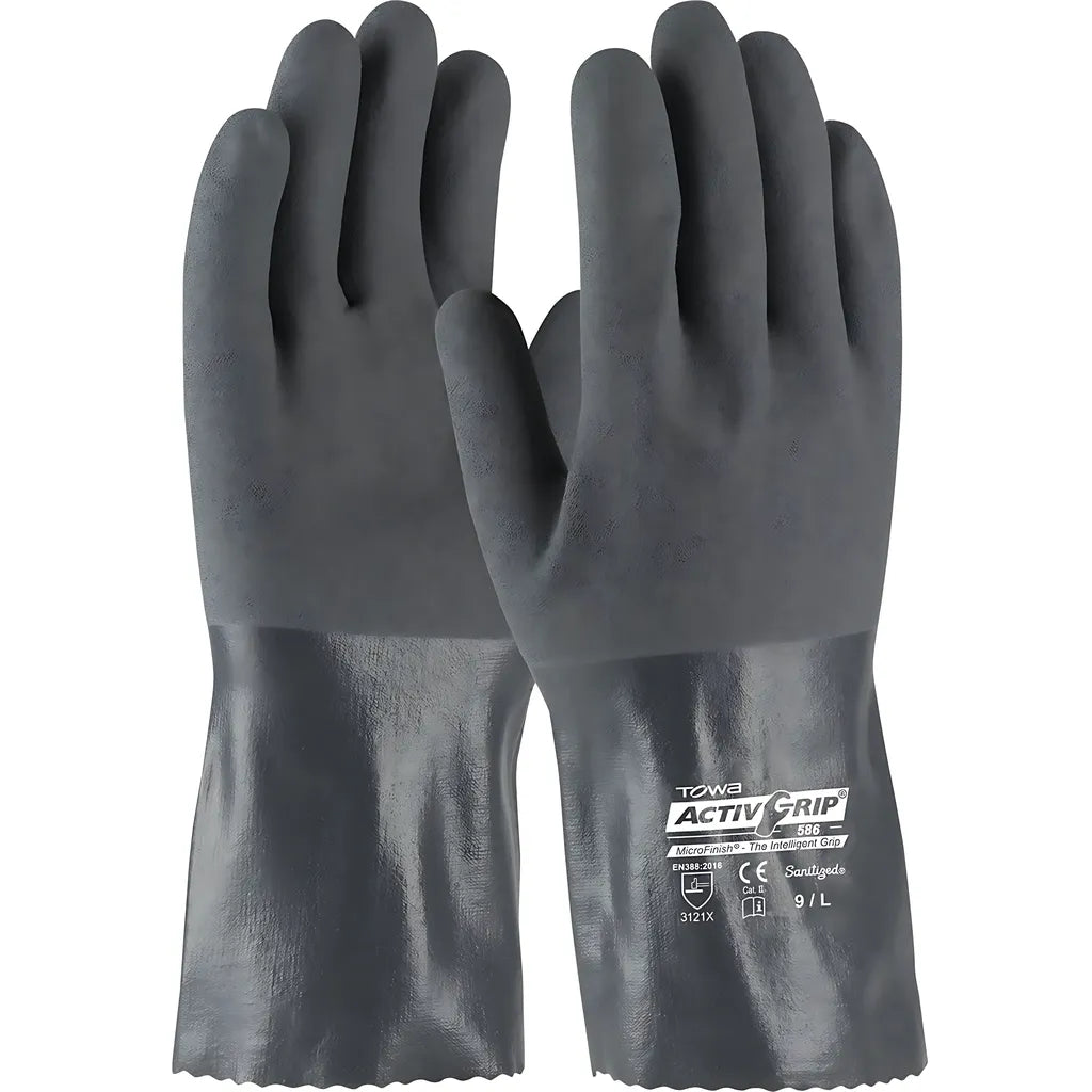 Towa 56-Ag586/S Nitrile Coated Glove With Cotton Liner And Microfinish Grip - 12" 56-AG586S-20567