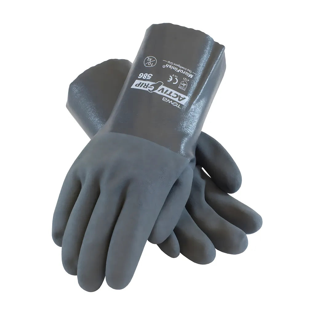 Towa 56-Ag586/Xs Nitrile Coated Glove With Cotton Liner And Microfinish Grip - 12" 56-AG586XS-20564