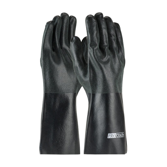 PIP 58-8140DD Premium PVC Dipped Glove with Interlock Liner and Rough Sandy Finish - 14" Length