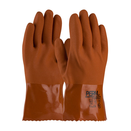 PIP 58-8650/S Cold Resistant PVC Glove with Seamless Liner and Rough Coating - 10"