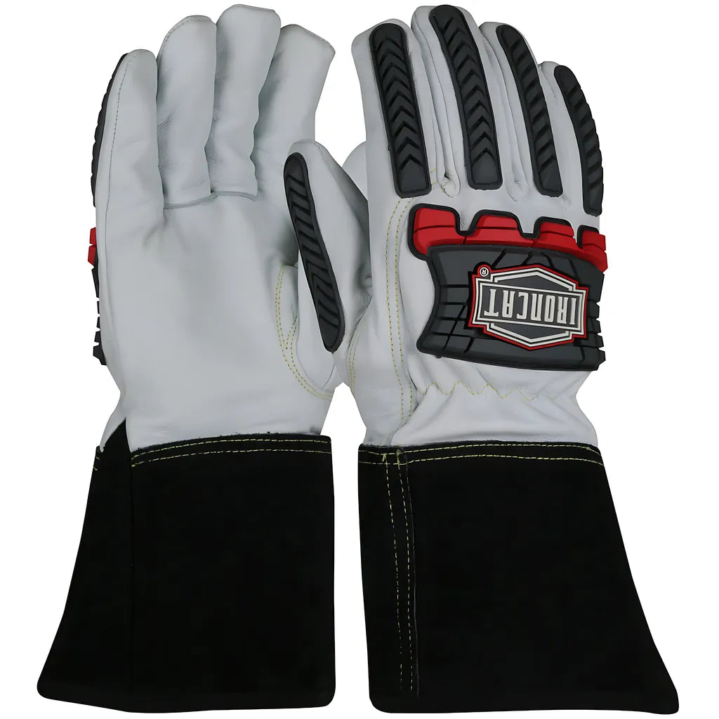 Ironcat 6244/S Ar Premium Grade Goatskin Leather Tig Welder'S Glove With Aramid Liner And Dupont Kevlar Stitching - Tpr Impact Protection 6244S-20753