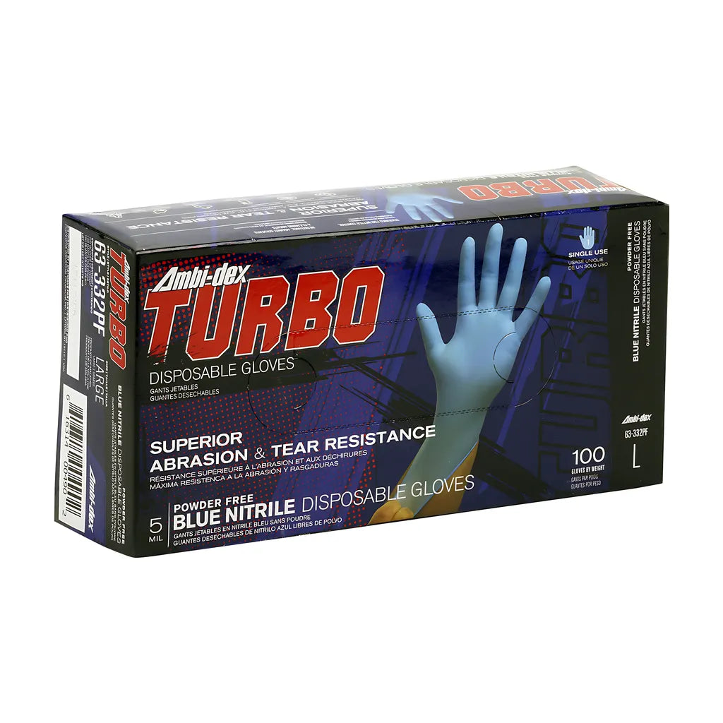 Ambi-Dex 63-332Pf/Xl Disposable Nitrile Glove, Powder Free With Textured Grip - 5 Mil 63-332PFXL-20783