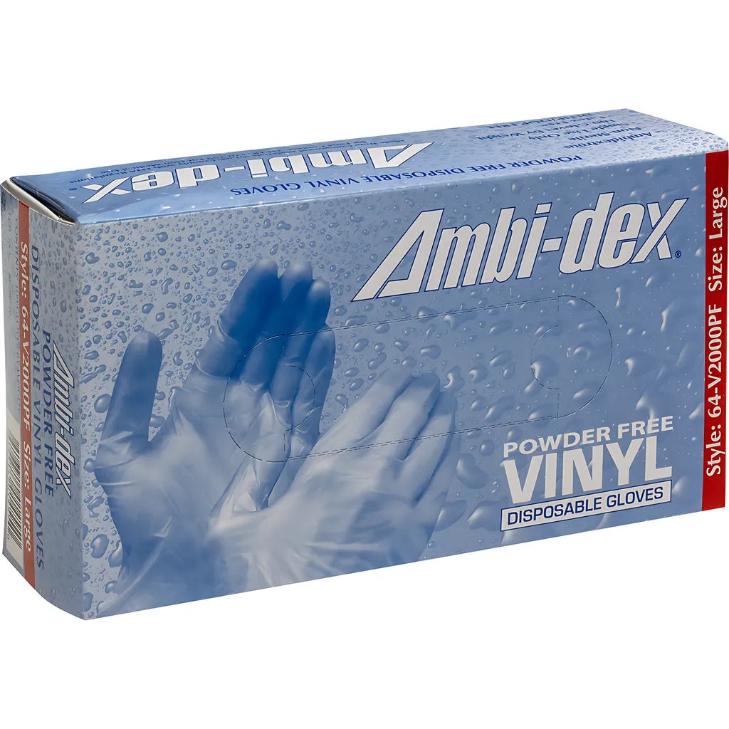 Ambi-Dex 64-V2000Pf/S Industrial Grade Disposable Vinyl Glove, Powder Free - 4 Mil 64-V2000PFS-20862