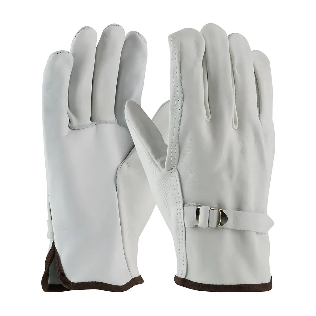 Pip 68-158/M Superior Grade Top Grain Cowhide Leather Drivers Glove With Pull Strap Closure - Straight Thumb 68-158M-21000