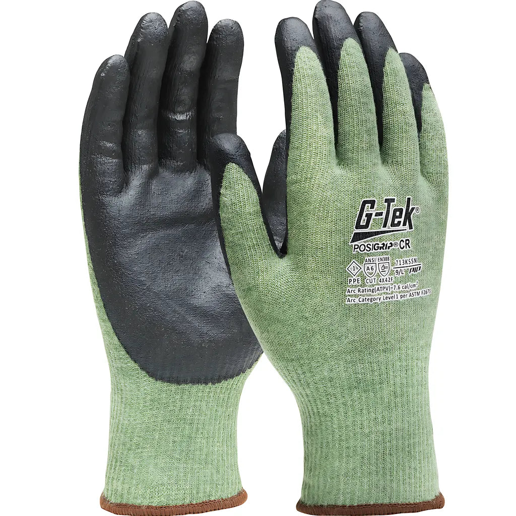 West Chester 713Kssn/L Ar Seamless Knit Polykor/Aramid Blend Glove With Nitrile Foam Coated Grip On Palm & Fingers 713KSSNL-21412