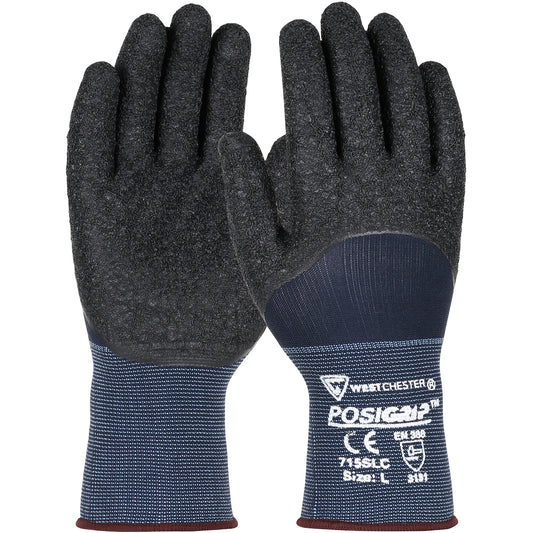 West Chester 715SLC/M Seamless Knit Nylon Glove with Latex Coated Crinkle Grip on Palm, Fingers & Knuckles