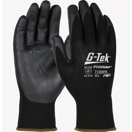 West Chester 715SNFB/S Economy Seamless Knit Nylon Glove with Nitrile Coated Foam Grip on Palm & Fingers