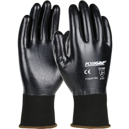 West Chester 715SNFFB/S Seamless Knit Nylon Glove with Nitrile Coated Smooth Grip on Full Hand