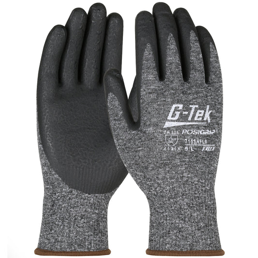 G-Tek 715SNFLB/XS Seamless Knit Nylon Glove with Nitrile Coated Foam Grip on Palm & Fingers
