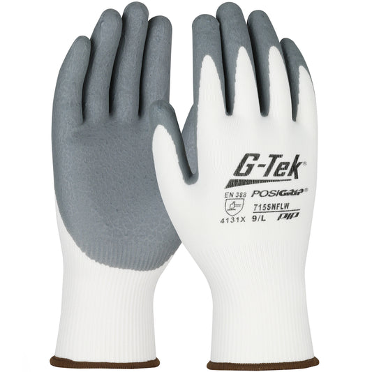 G-Tek 715SNFLW/XS Seamless Knit Nylon Glove with Nitrile Coated Foam Grip on Palm & Fingers