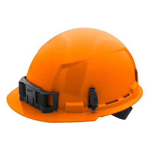 Orange Front Brim Hard Hat w/4pt Ratcheting Suspension - Type 1, Class E