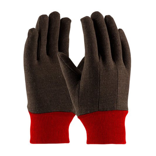 West Chester 750RKW/L Regular Weight Polyester/Cotton Jersey Glove with Fleece Lining - Red Knit Wrist