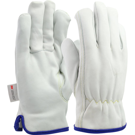 PIP 77-269/M Superior Grade Top Grain Cowhide Leather Drivers Glove with 3M Thinsulate Lining - Keystone Thumb