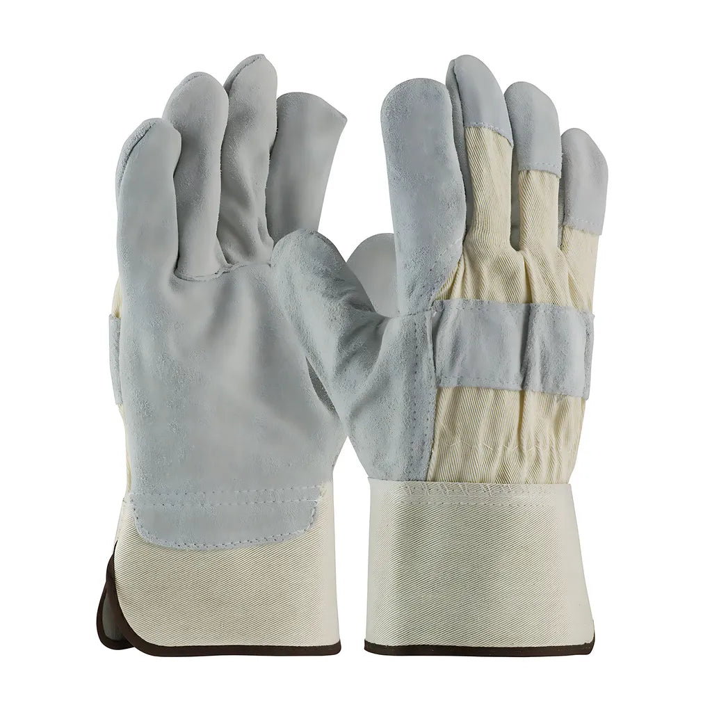 Pip 82-7583/Xl Superior Grade Split Cowhide Leather Palm Glove With Canvas Back - Rubberized Safety Cuff 82-7583XL-21823