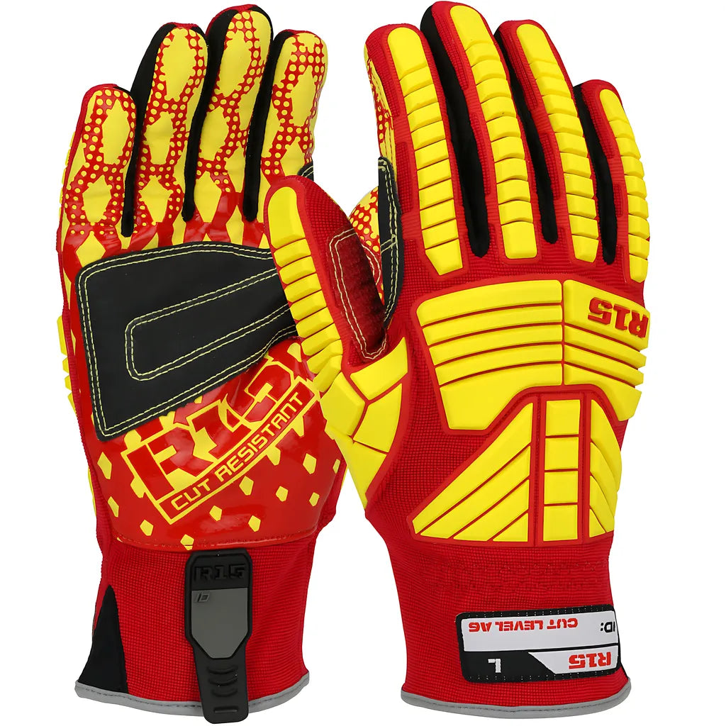 West Chester 87015/S Synthetic Leather Double Palm With Pvc Palm And Fabric Back - Tpr Impact Protection 87015S-21976