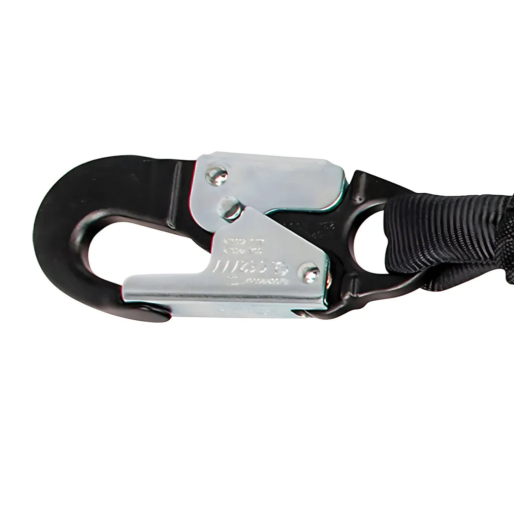 Pro 6' Stretch Energy Absorbing Lanyard: 12' Ff, Dual Leg, Alu Rebar Hooks 88761-FF-RB-AL-6589