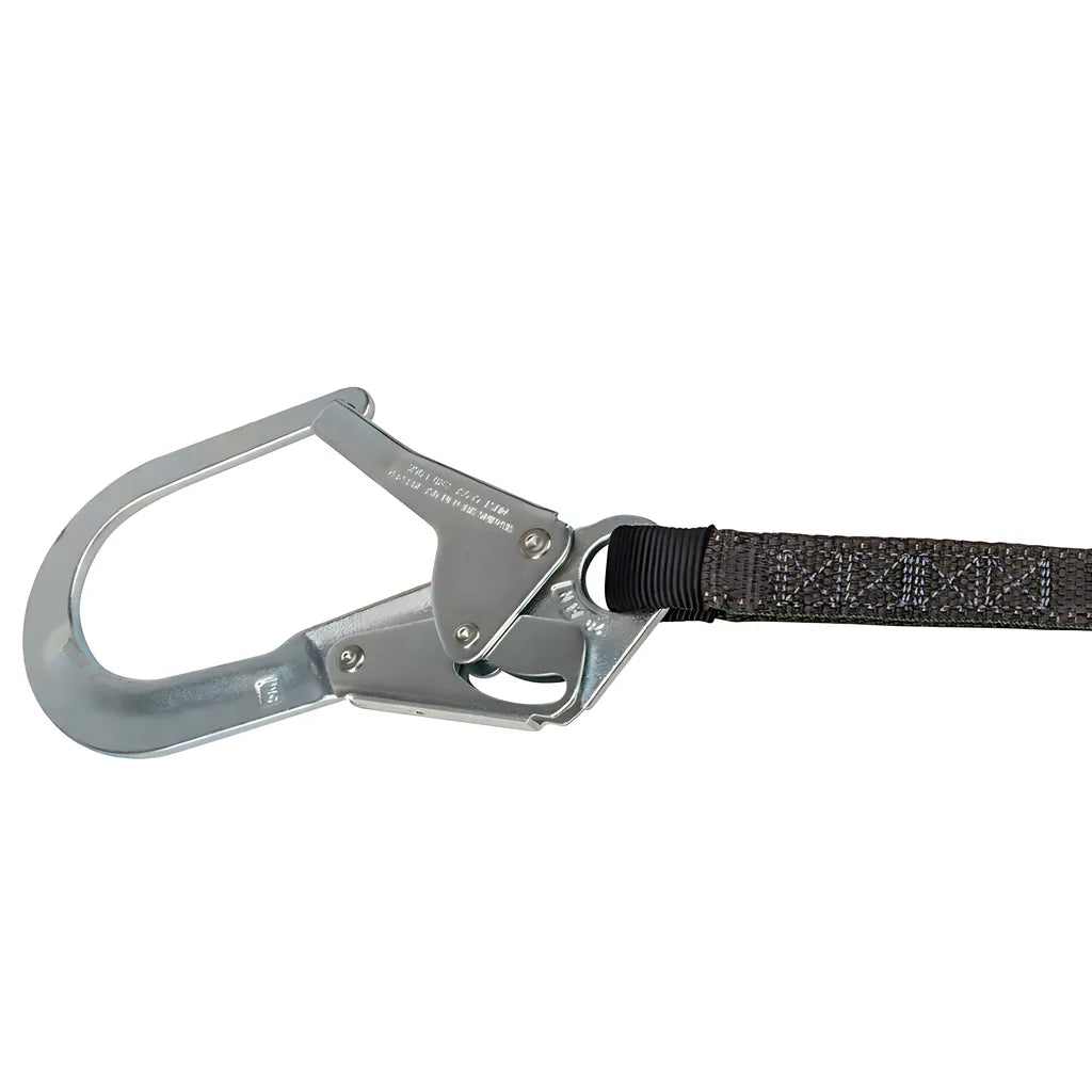 Pro 6' Stretch Energy Absorbing Lanyard: 12' Ff, Dual Leg, Alu Rebar Hooks 88761-FF-RB-AL-6591