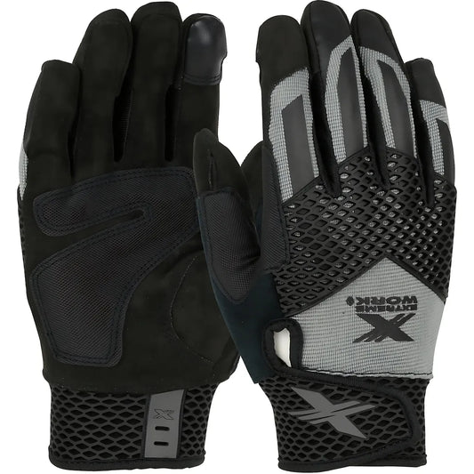 West Chester 89303Gy/Xl Toughx Suede Palm With Gray Fabric Back And Touchscreen Index Finger - Tpr Knuckle Guard 89303GYXL-22041