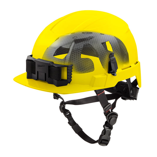 BOLT™ Yellow Front Brim Safety Helmet with IMPACT ARMOR™ Liner (USA) - Type 2, Class E