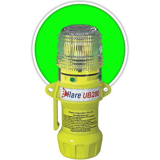 E-flare 939-UB280-G 6" Safety & Emergency Beacon - Flashing / Steady-On Green