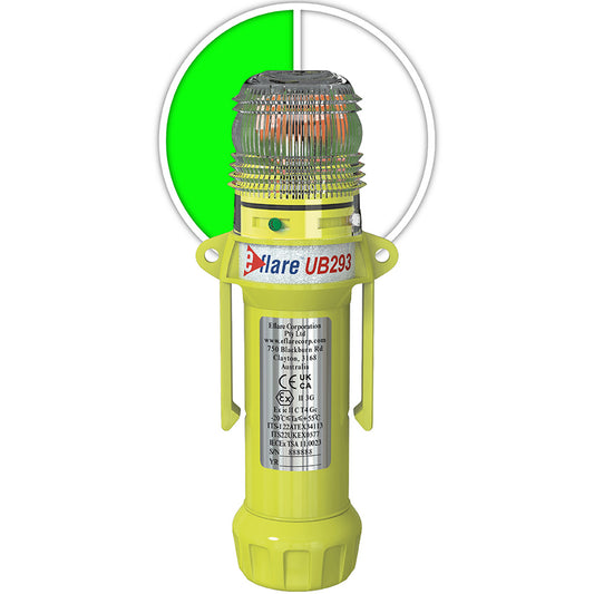 E-flare 939-UB293-G/W 8" Safety & Emergency Beacon - Alternating Green/White