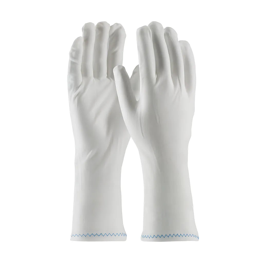 Cleanteam 98-702/12 Stretch Nylon Inspection Glove With Zig-Zag Stitched Rolled Hem - 12" 98-70212-22935