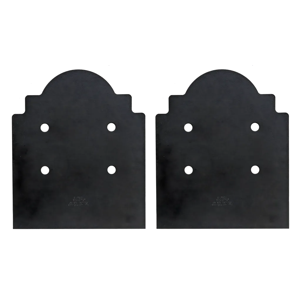 Outdoor Accents® Mission Collection® Zmax®, Black Post Base Side Plate For 10X (Qty-2)-APB1010DSP-SP4422-4763