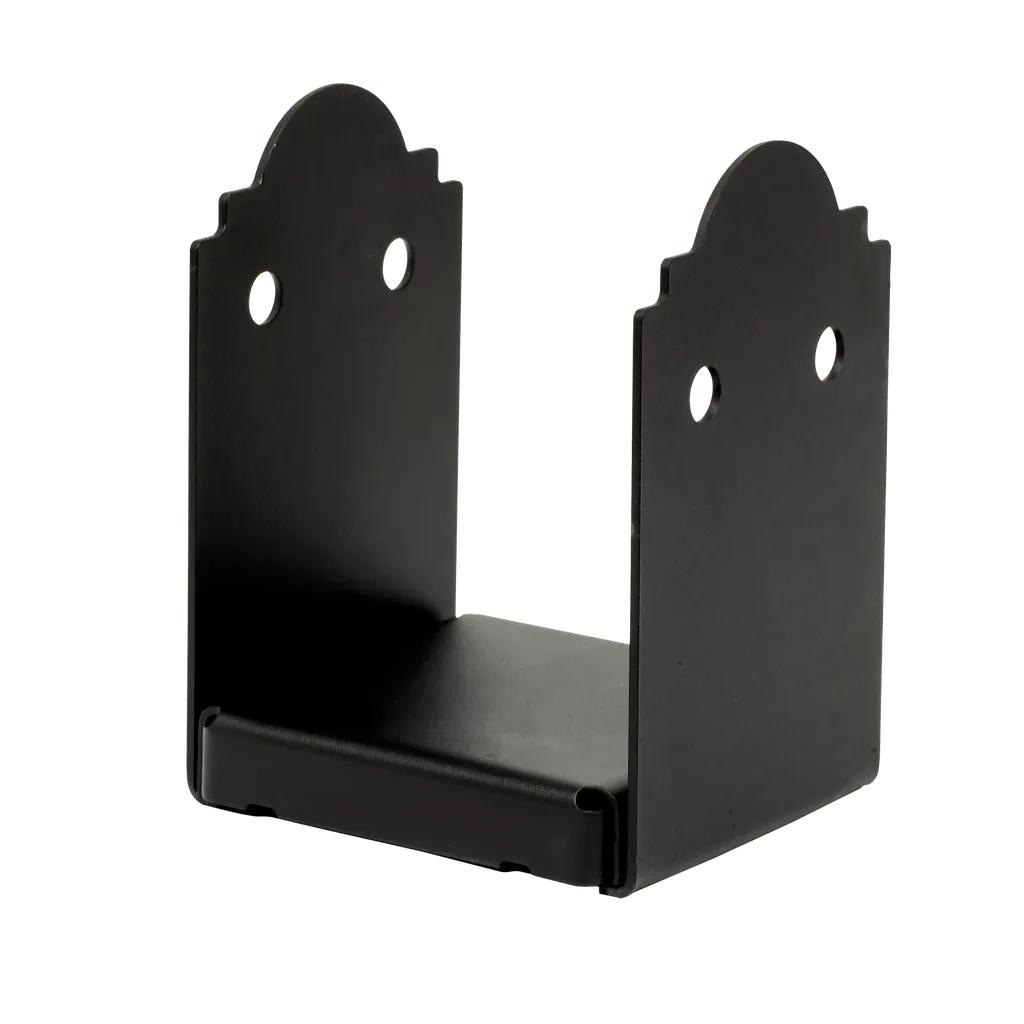 Outdoor Accents® Mission Collection® Zmax®, Black Powder-Coated Post Base For 6X6 Rough (Pack Of 6)-APB66R-SP5347-5737