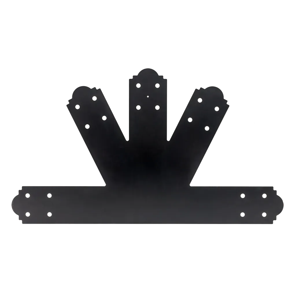 Outdoor Accents® Mission Collection® 6:12 Pitch Zmax®, Black Powder-Coated Gable Plate (Pack Of 2)-APGP612-SP8547-9107