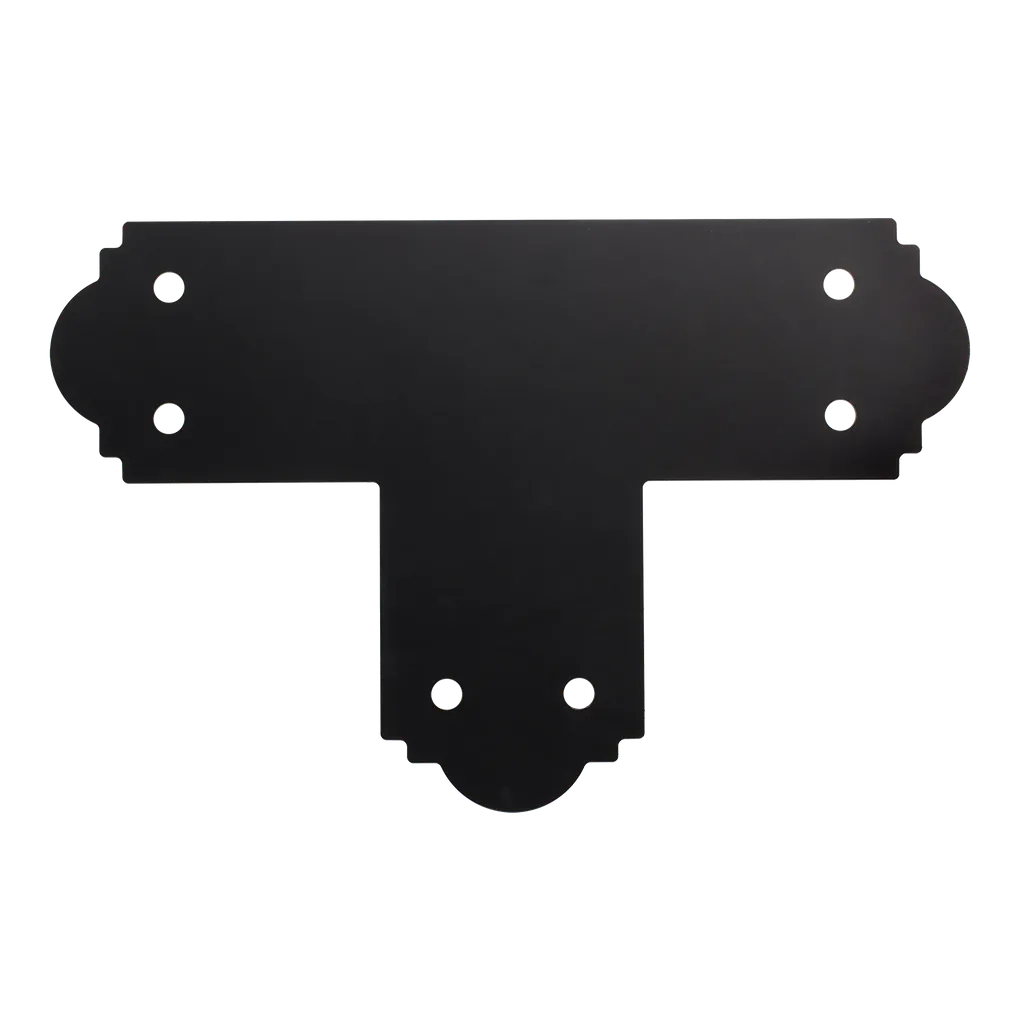 Outdoor Accents® Mission Collection® Zmax®, Black Powder-Coated T Strap For 6X6 (Pack Of 8)-APT6-SP9261-9855