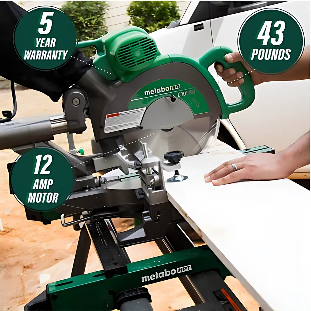10-In Sliding Compound Miter Saw | Metabo Hpt C10Fsbsm-C10FSBSM-850