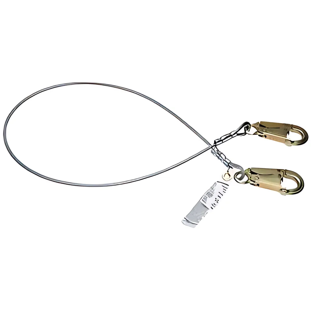 C161102 2Ft Cable Positioning Lanyard (1/4In Vinyl Cable, Snap Hook) C161102-1801