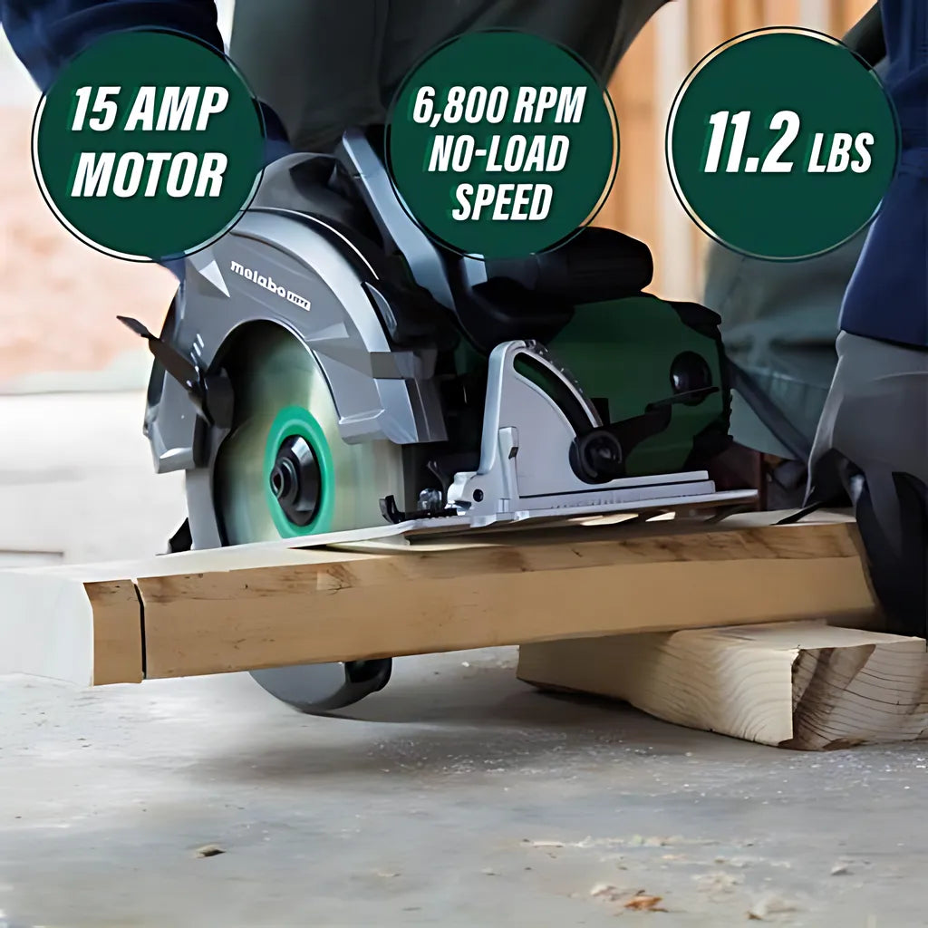 7-1/4 Inch Rip Max Pro Grade 15 Amp 6800 Rpm Circular Saw With Brake-C7BURM-588
