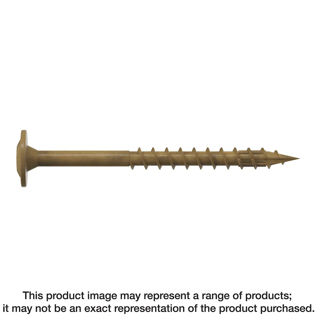 Wafer-Head Construction Screw - #8 X 2 In. T20, Quik Guard®, Tan (100-Qty) (Pack Of 5)-CBT08200R100-SP8401-8954